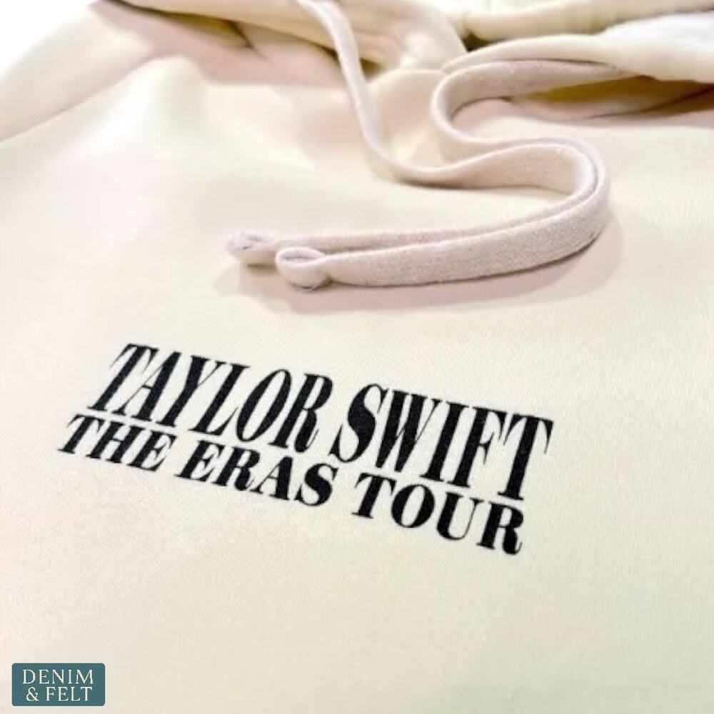 Taylor Swift The Eras Tour Beige Hoodie Medium Official Concert Merch NEW!! - Picture 5 of 14